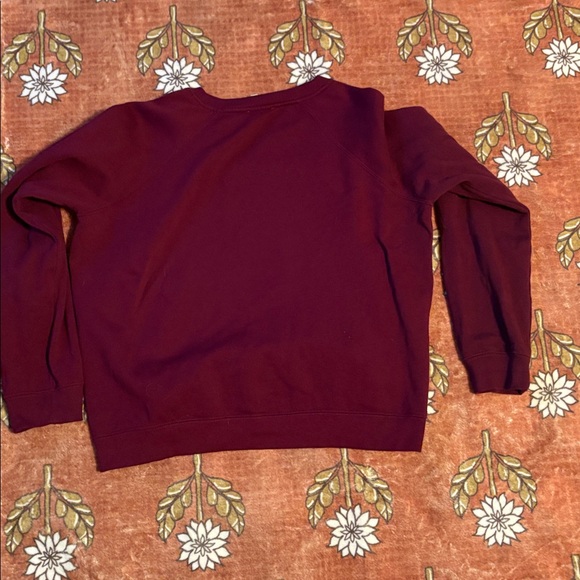Sezane Medium Burgundy Heart Sweatshirt - Picture 8 of 8